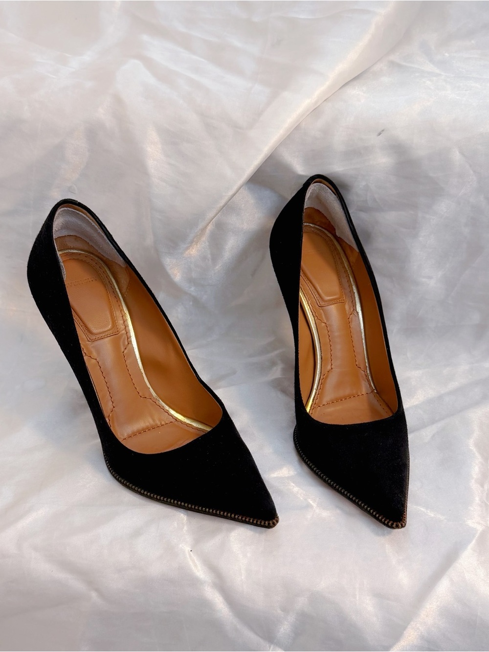 Givenchy Black Pointed-Toe Suede Pumps